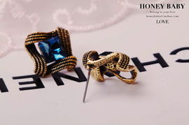 精致之美 韓國(guó)復(fù)古水晶耳飾，婚禮與日常的完美點(diǎn)綴